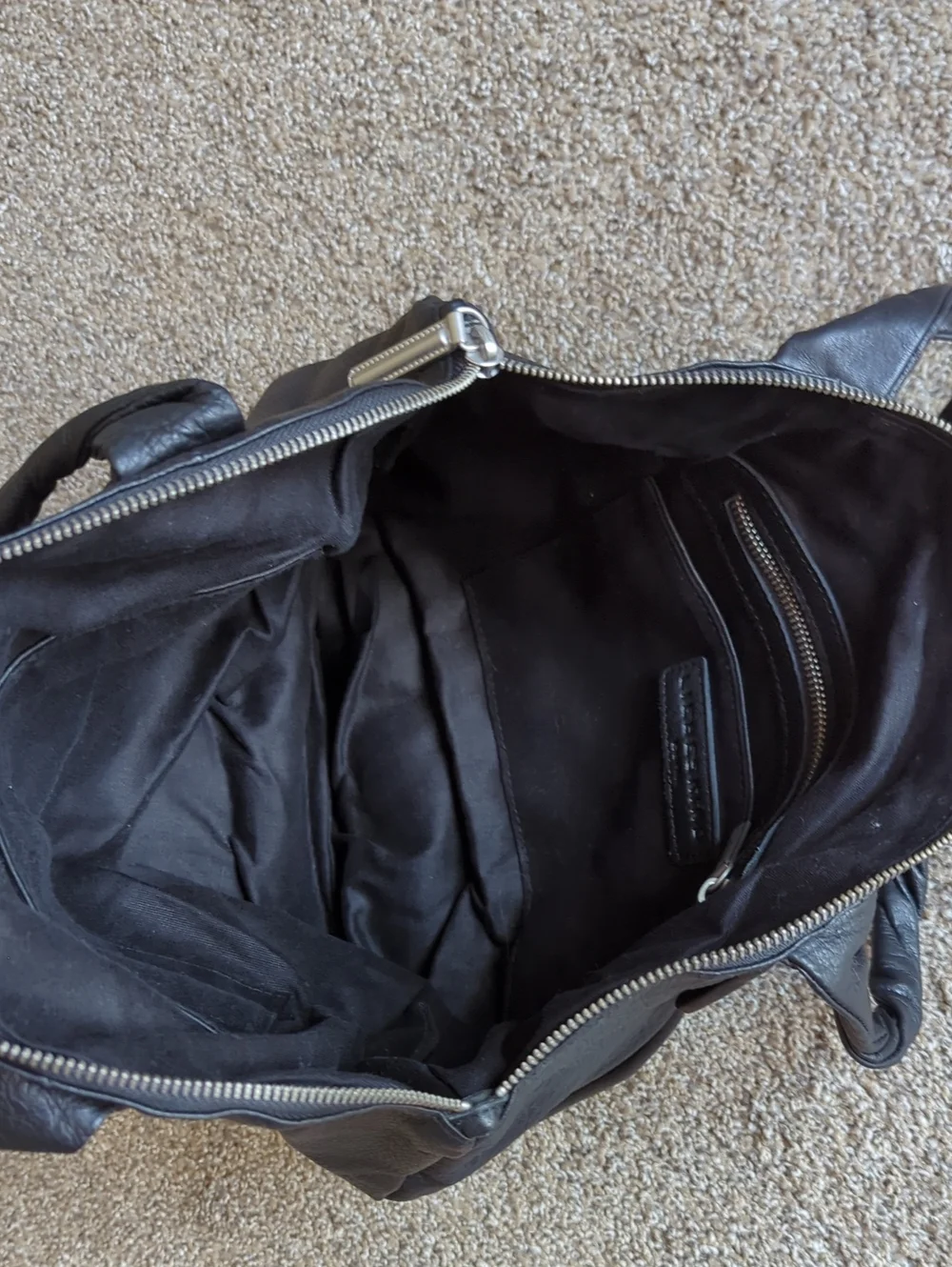 Liebeskin Berlin Black Leather Hobo Bag